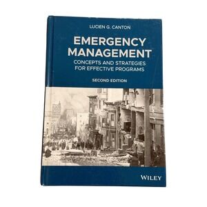 Wiley Emergency Management Textbook Lucien G Canton 2nd Ed  2020 Hard Cover‎